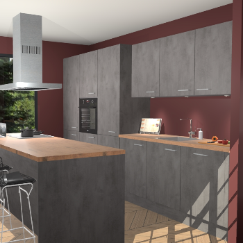 Beton Antraciet keuken Straatsburg 52139