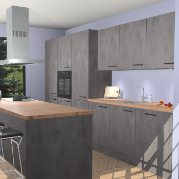 Beton Antraciet keuken Straatsburg 52141