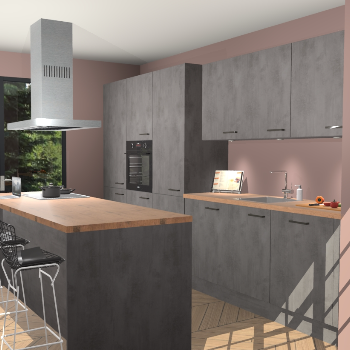 Beton Antraciet keuken Straatsburg 52142