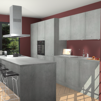 Beton Parelgrijs keuken Straatsburg 52041