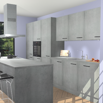 Beton Parelgrijs keuken Straatsburg 52051