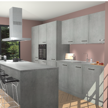 Beton Parelgrijs keuken Straatsburg 52056