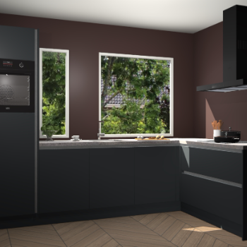 Onyxgrijze greeploze keuken Cannes 70940