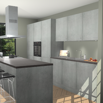 Beton Parelgrijs keuken Straatsburg 52037