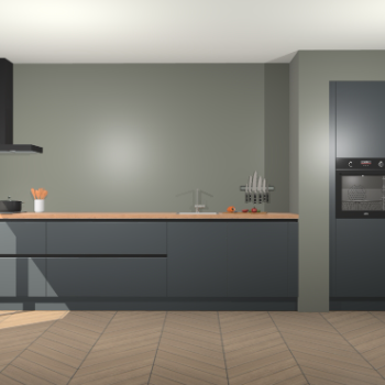 Onyxgrijze greeploze keuken Calgary 86062