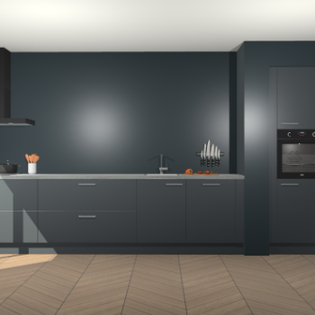 Onyxgrijze keuken Calgary 86063