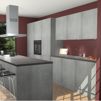 Beton Parelgrijs keuken Straatsburg 52042