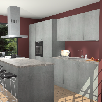 Beton Parelgrijs keuken Straatsburg 52043