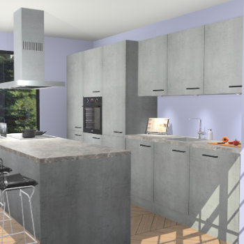 Beton Parelgrijs keuken Straatsburg 52053