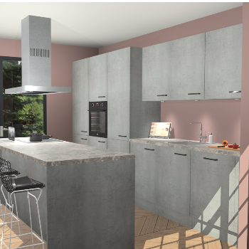 Beton Parelgrijs keuken Straatsburg 52058