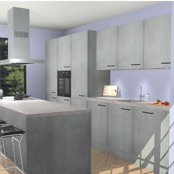 Beton Parelgrijs keuken Straatsburg 52054