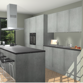 Beton Parelgrijs keuken Straatsburg 52040