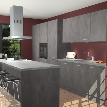 Beton Antraciet keuken Straatsburg 52228