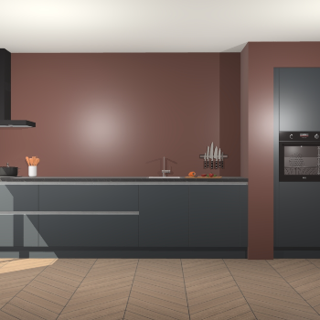 Onyxgrijze greeploze keuken Calgary 86176