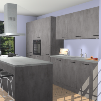 Beton Antraciet keuken Straatsburg 52238