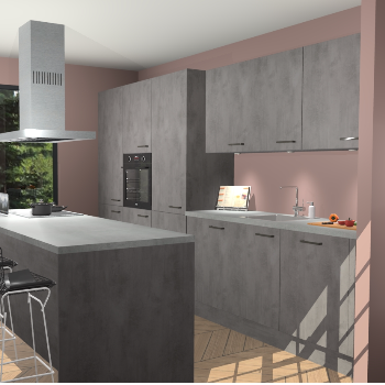 Beton Antraciet keuken Straatsburg 52244