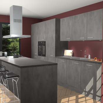 Beton Antraciet keuken Straatsburg 52229