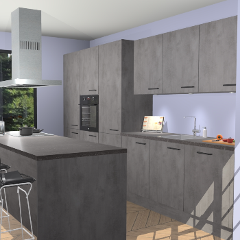 Beton Antraciet keuken Straatsburg 52239