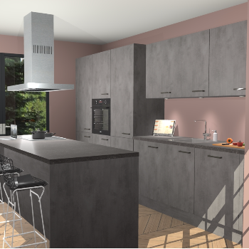 Beton Antraciet keuken Straatsburg 52245