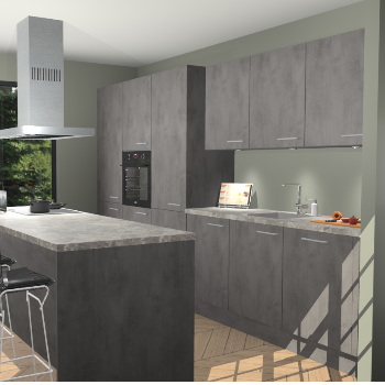 Beton Antraciet keuken Straatsburg 52212