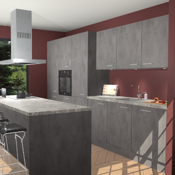 Beton Antraciet keuken Straatsburg 52230