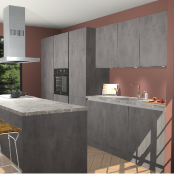 Beton Antraciet Greeploze keuken Straatsburg 52235