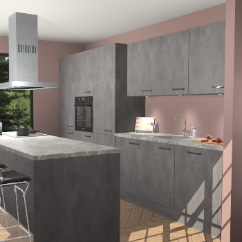 Beton Antraciet keuken Straatsburg 52246