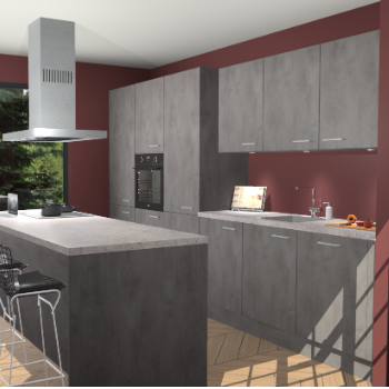 Beton Antraciet keuken Straatsburg 52231