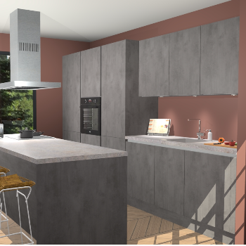 Beton Antraciet Greeploze keuken Straatsburg 52236