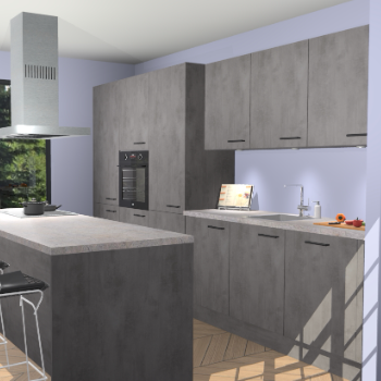 Beton Antraciet keuken Straatsburg 52242