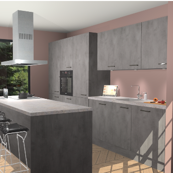 Beton Antraciet keuken Straatsburg 52248