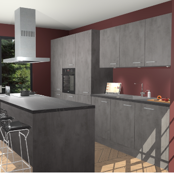 Beton Antraciet keuken Straatsburg 52232