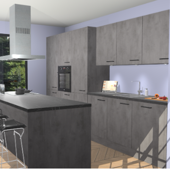 Beton Antraciet keuken Straatsburg 52243