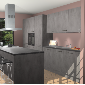 Beton Antraciet keuken Straatsburg 52249