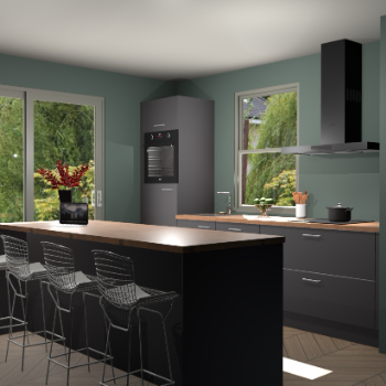 Onyxgrijze keuken Toulouse 50500