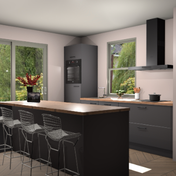 Onyxgrijze keuken Toulouse 50501