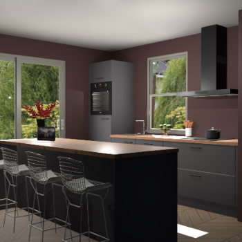 Onyxgrijze keuken Toulouse 50502