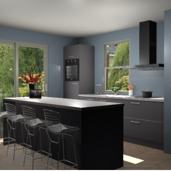 Onyxgrijze keuken Toulouse 50616