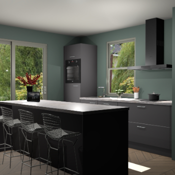 Onyxgrijze keuken Toulouse 50617