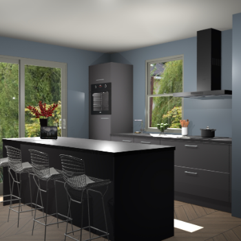 Onyxgrijze keuken Toulouse 50625