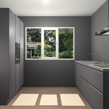 Onyxgrijze greeploze keuken Bytom 54119