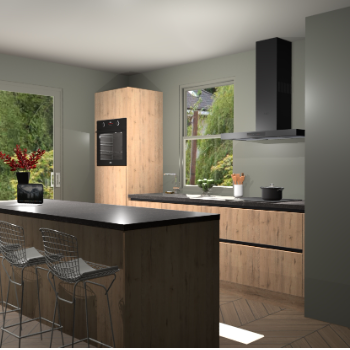 Madera Natuur greeploze keuken Toulouse 50683