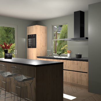 Madera Natuur greeploze keuken Toulouse 50719