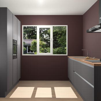 Onyxgrijze greeploze keuken Bytom 54100