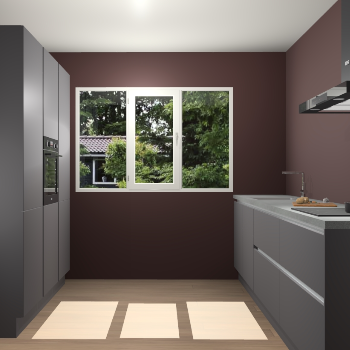 Onyxgrijze greeploze keuken Bytom 54116