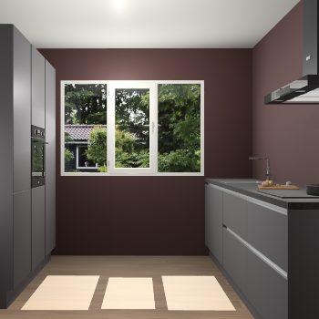 Onyxgrijze greeploze keuken Bytom 54122