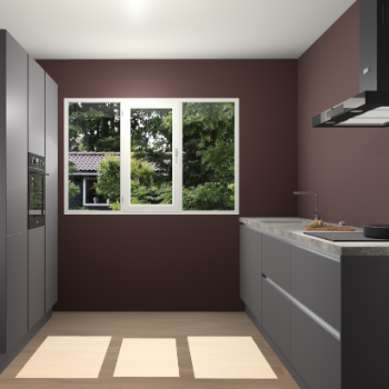 Onyxgrijze greeploze keuken Bytom 54147