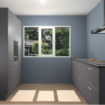 Onyxgrijze keuken Bytom 54307