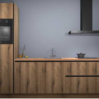 Goud Eiken greeploze keuken Tokelau 44157