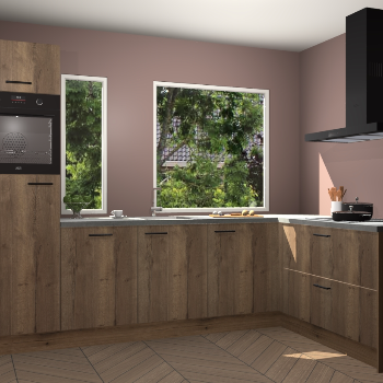 Goud eiken keuken Cannes 71853